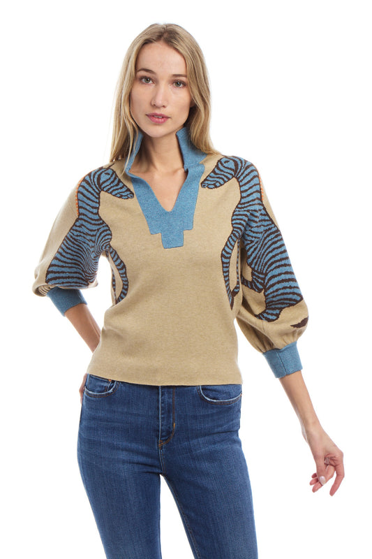 Zebra Jacquard Knit